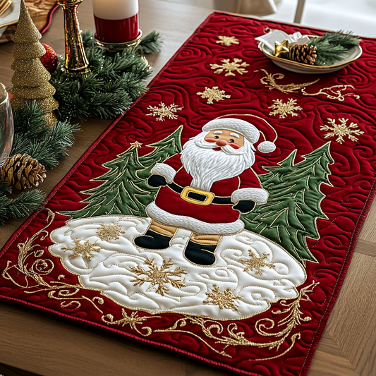 Christmas Santa TAI111124316 Quilted Table Runner