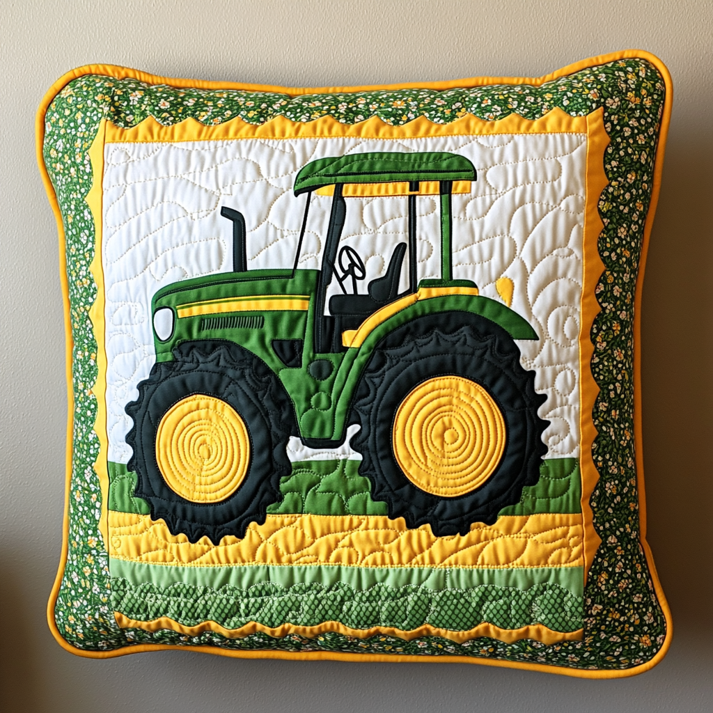 Farm Tractor DAI26102425 Quilted Pillow Case