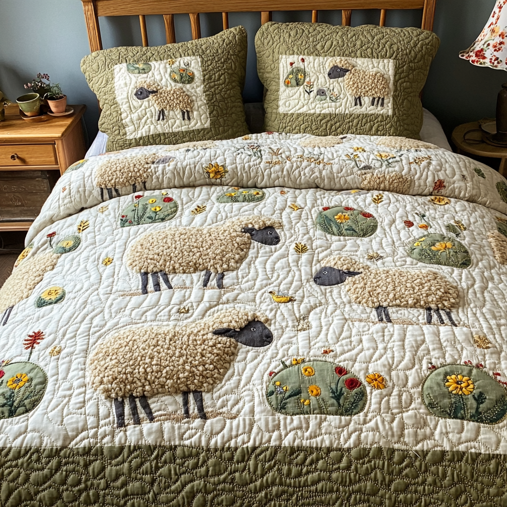 Sheep TAI111124165 Quilt Bedding Set