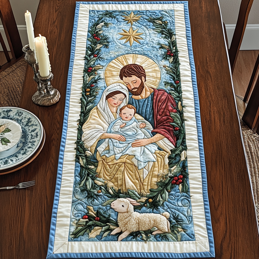 Nativity TAI041024269 Quilted Table Runner