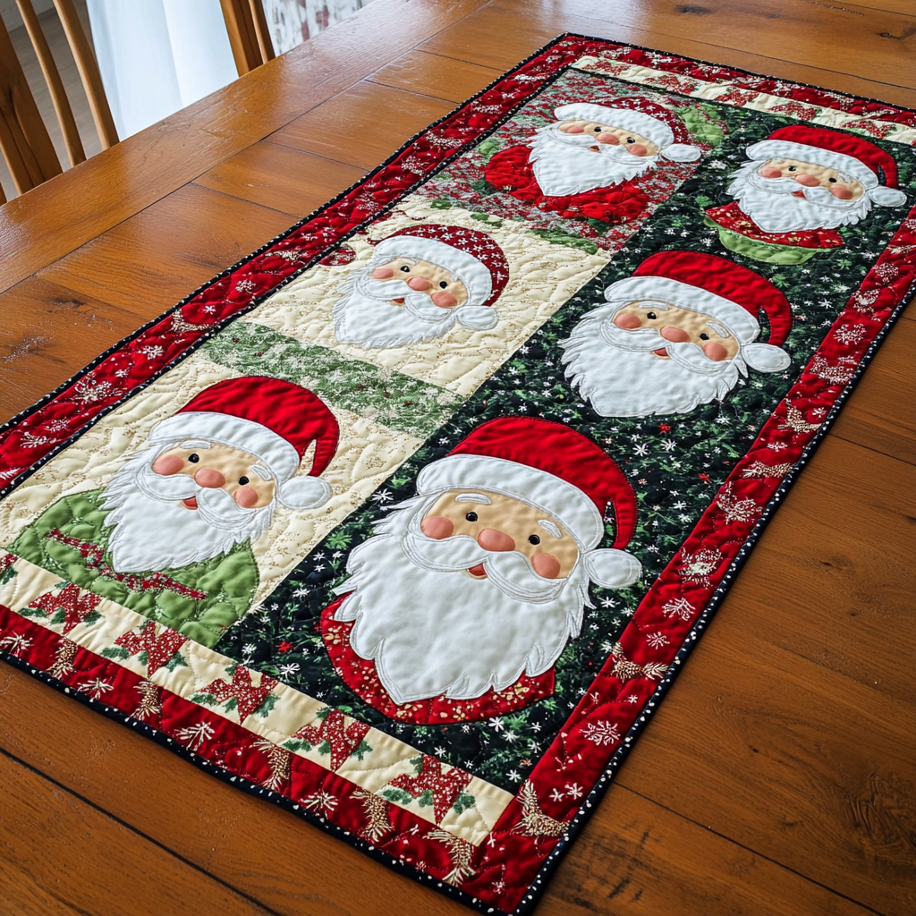 Christmas Santa TAI040924398 Quilted Table Runner