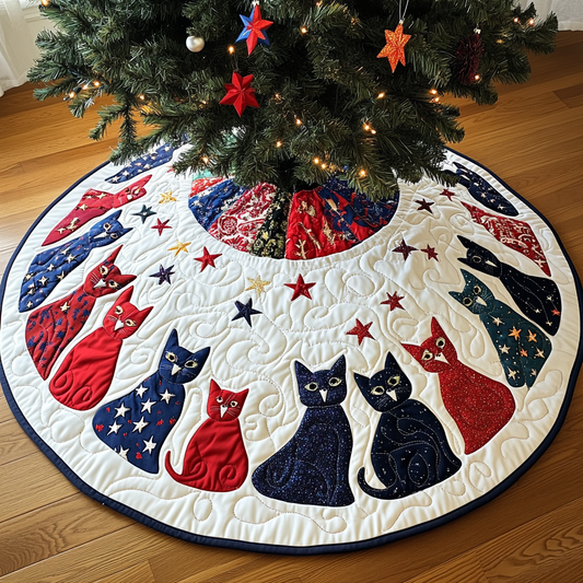 Cats TAI041024026 Quilted Tree Skirt