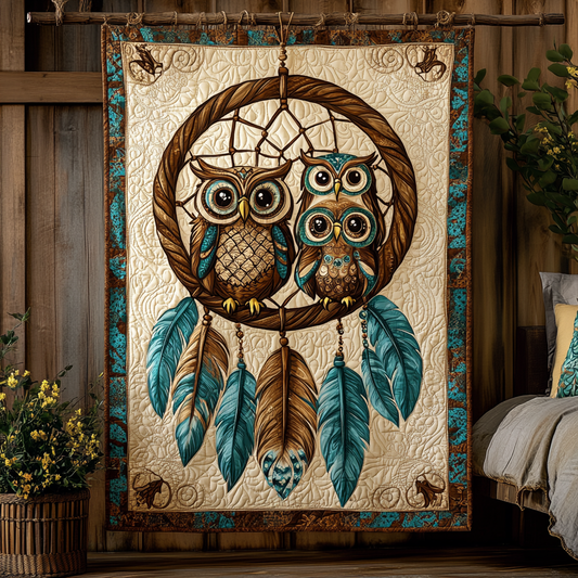 Owl Dreamcatcher DAI241224424 Quilt Blanket