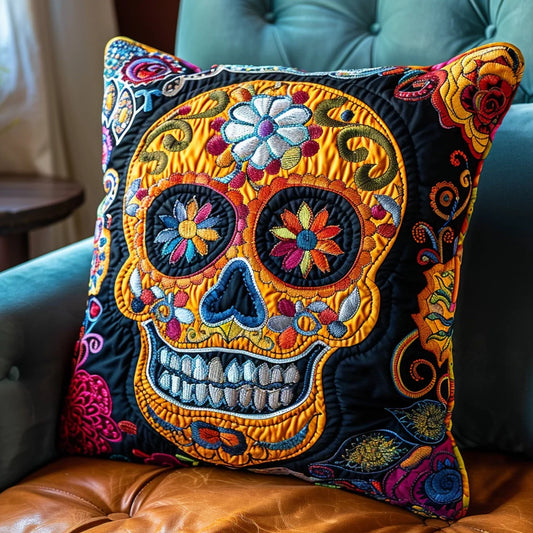 Sugar Skull TAI240424221 Quilted Pillow Case