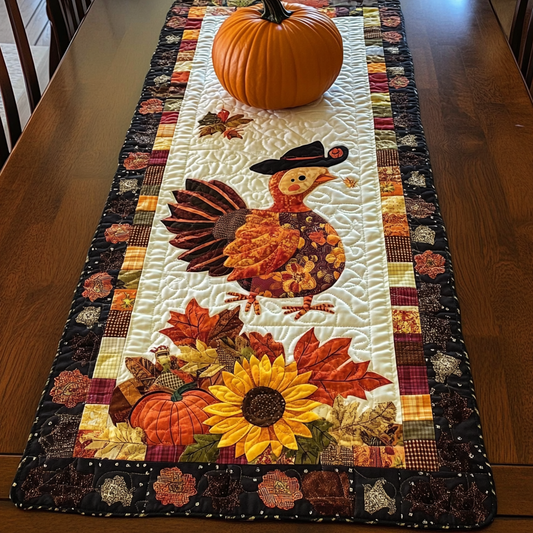 Autumn Turkey TAI041024331 Quilted Table Runner