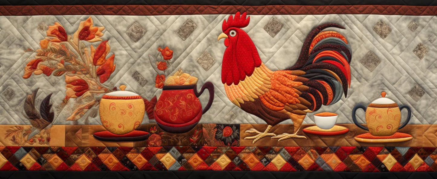 Chicken TAI280224025 Quilted Table Runner