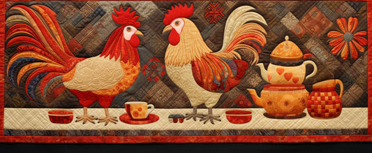 Chicken TAI280224009 Quilted Table Runner