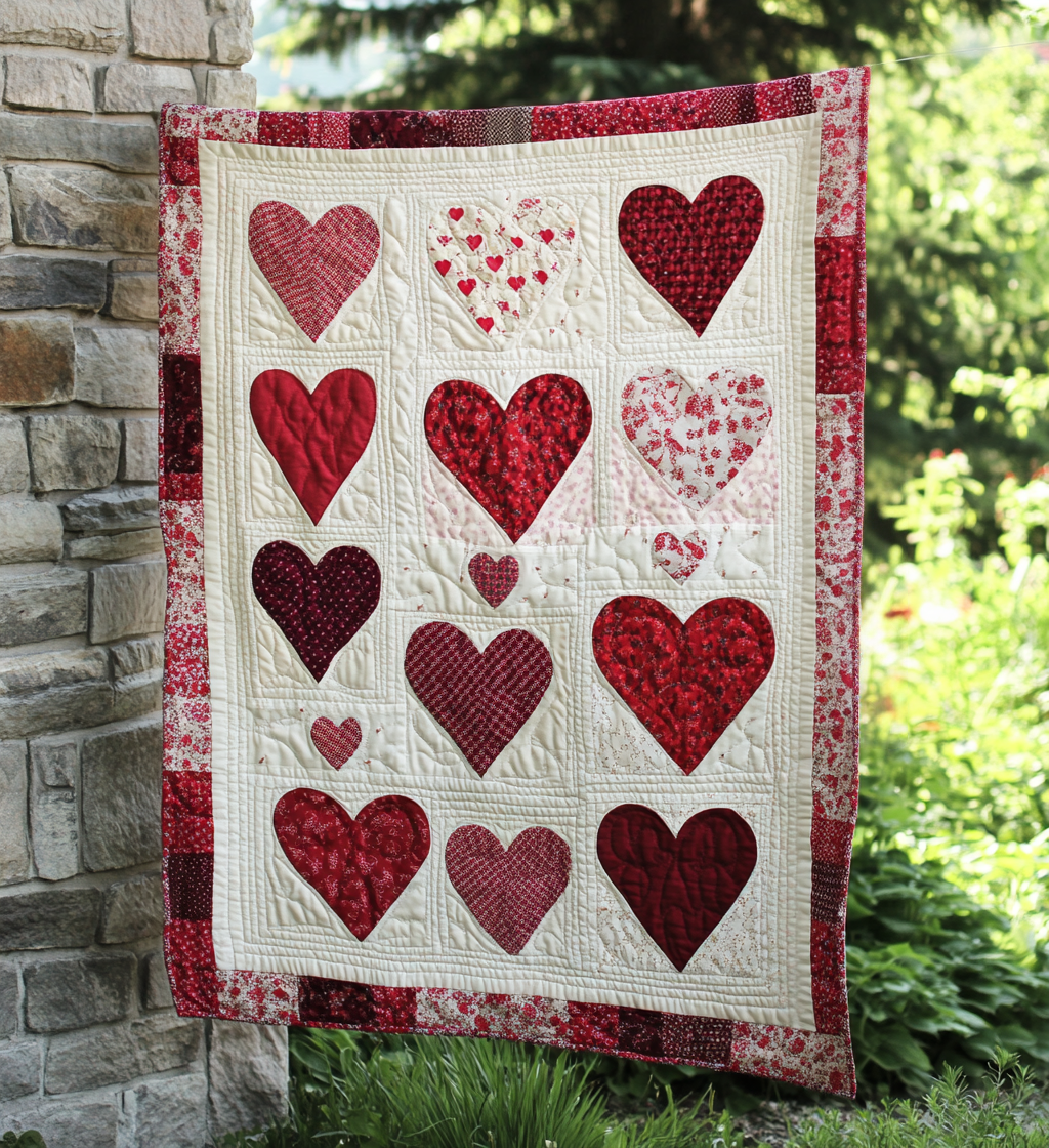 Heart DAI040225018 Quilt Blanket