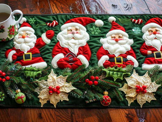 Christmas Santa TAI111124384 Quilted Table Runner