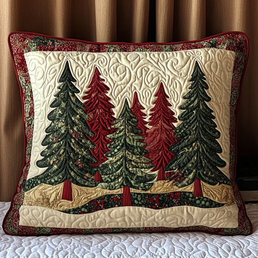 Christmas Tree TAI141124387 Quilted Pillow Case