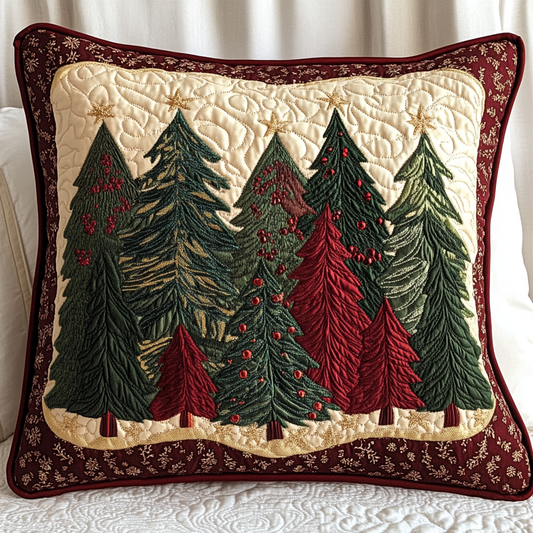 Christmas Tree TAI141124390 Quilted Pillow Case