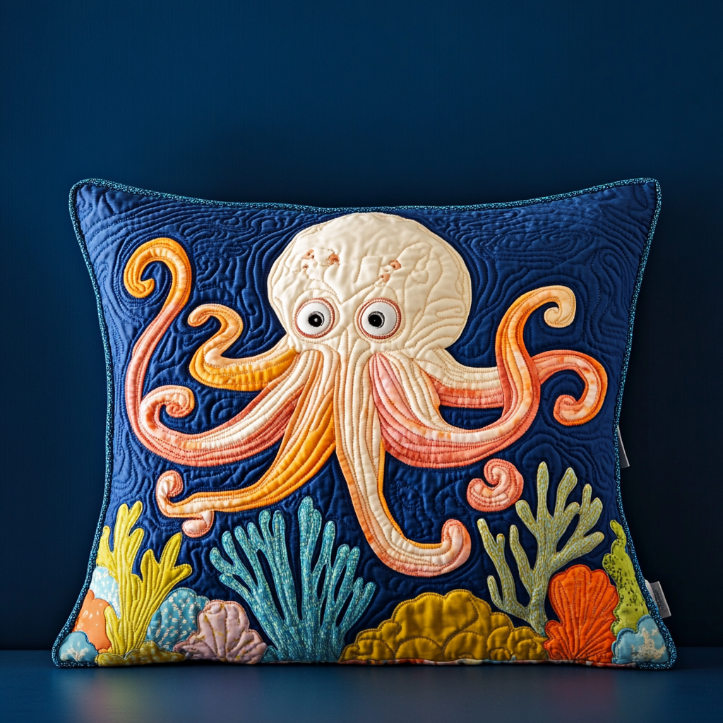 Octopus DAI110225322 Quilted Pillow Case