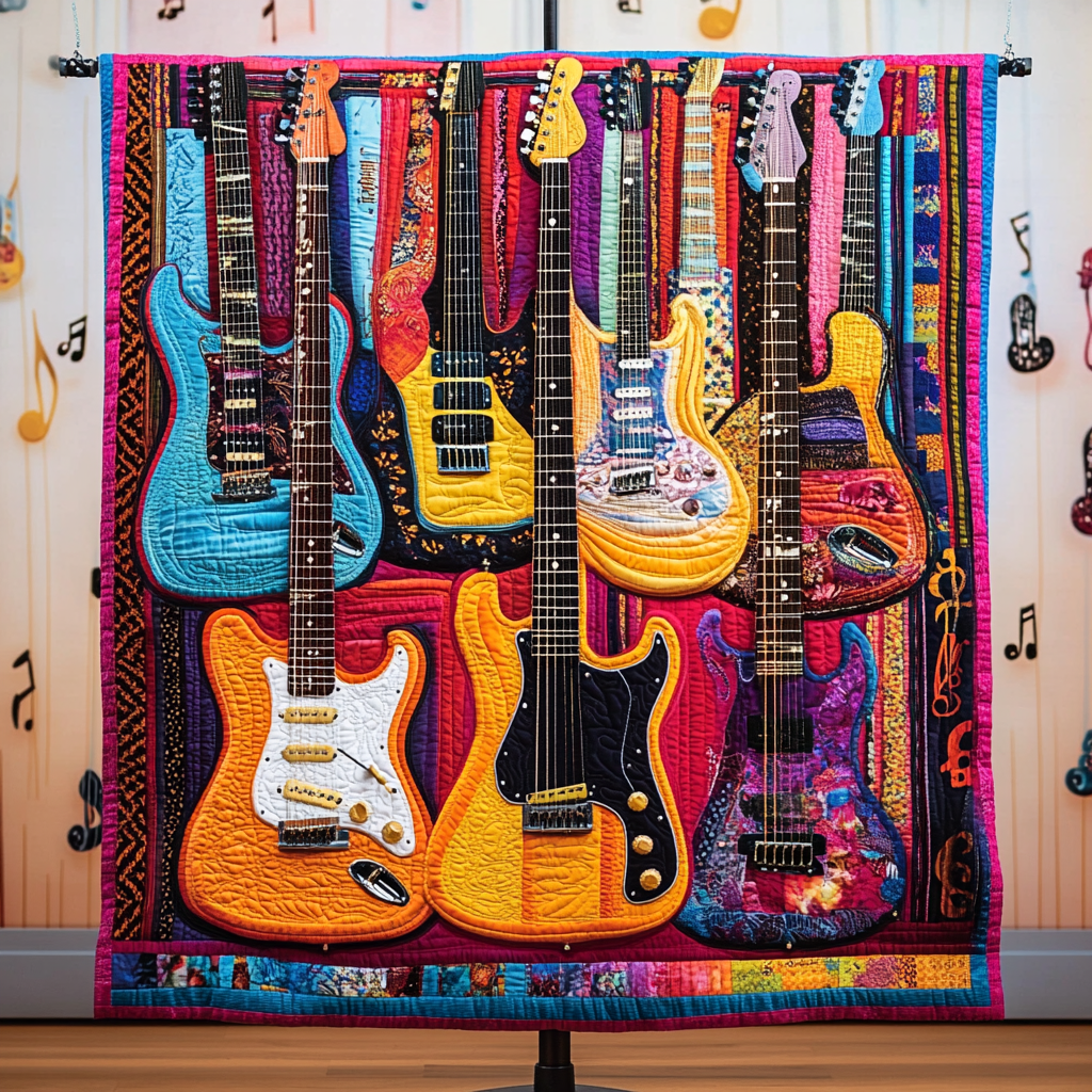 Guitar TAI121024101 Quilt Blanket