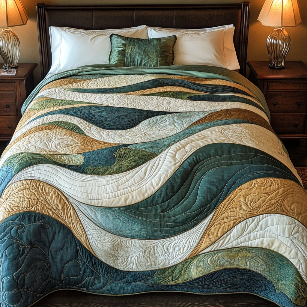 Sea Wave TAI111124176 Quilt Bedding Set