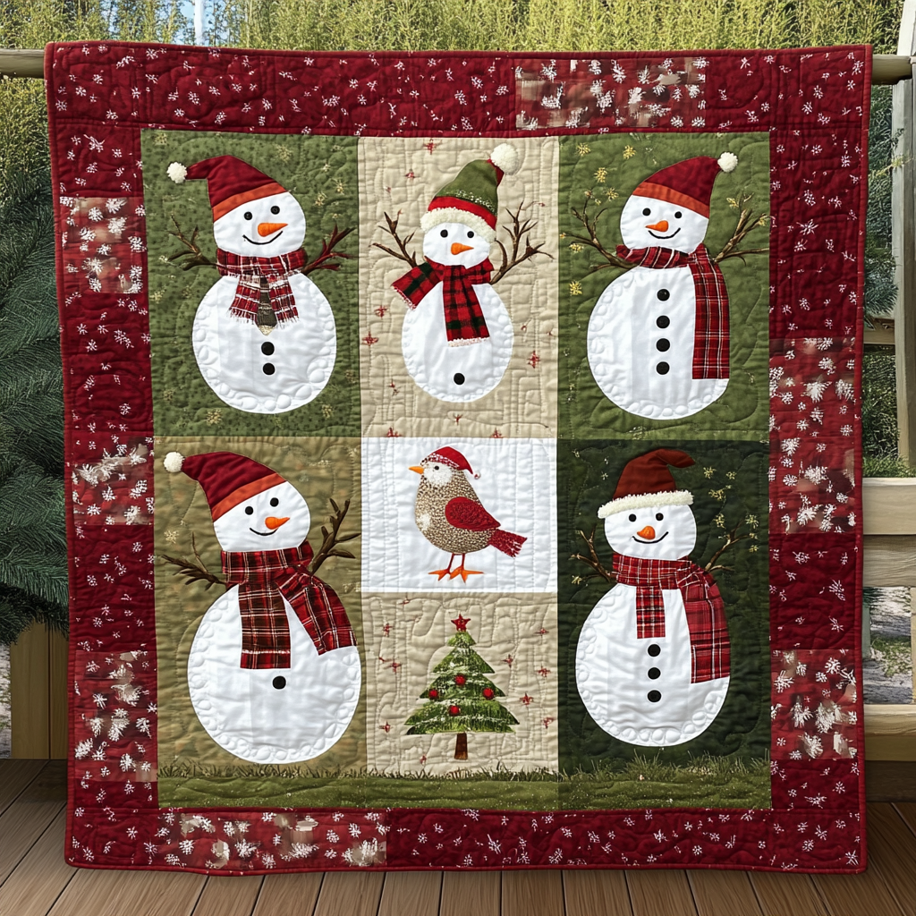 Christmas Snowman DAI221024022 Quilt Blanket