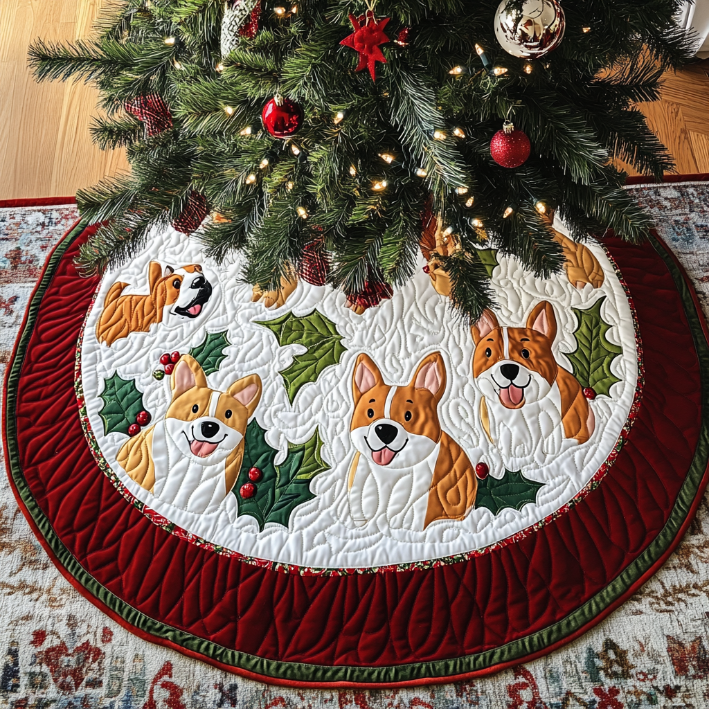 Corgi TAI041024192 Quilted Tree Skirt