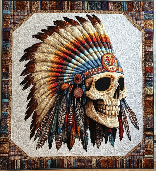 Native American Skull DAI301224055 Quilt Blanket