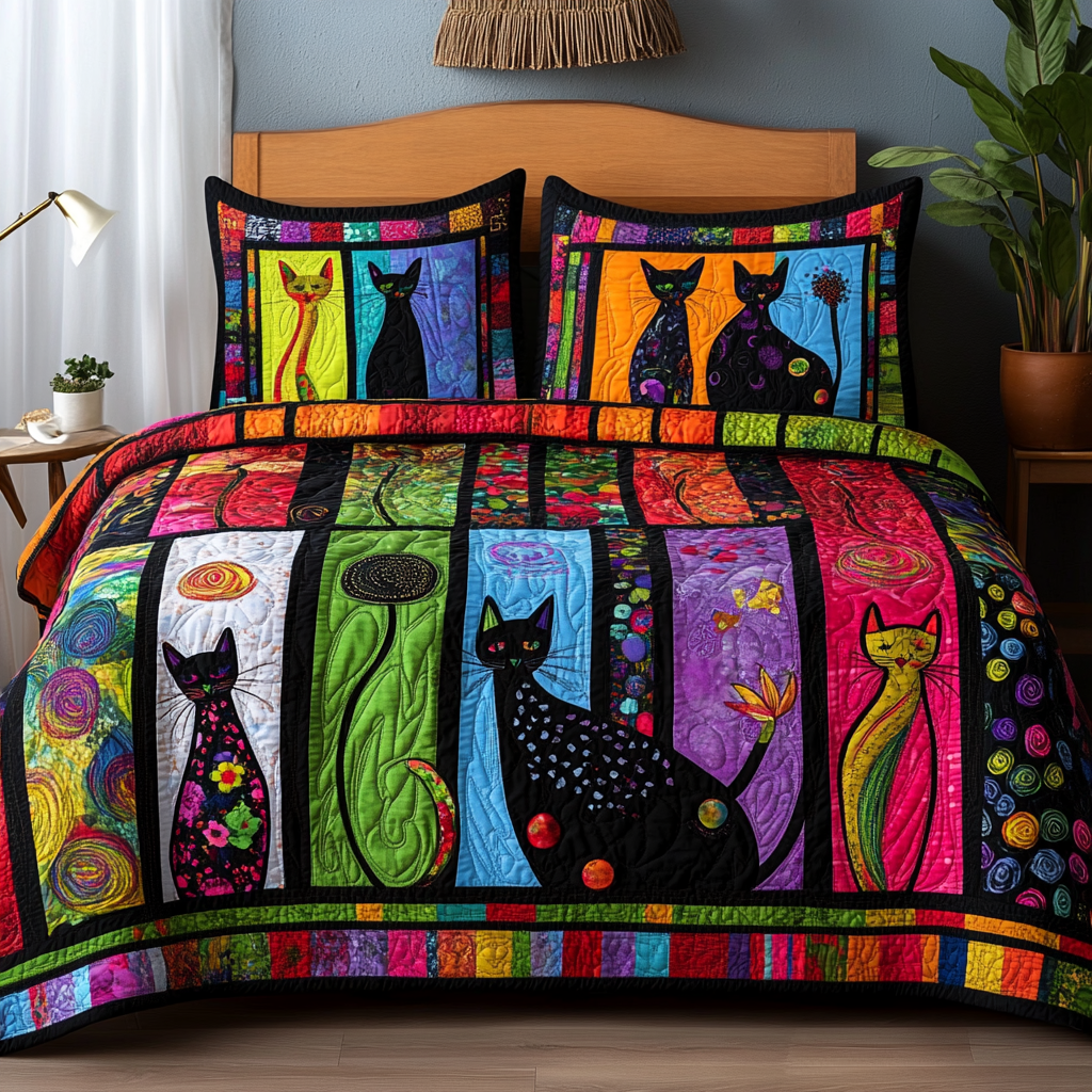 Cats TAI181024232 Quilt Bedding Set