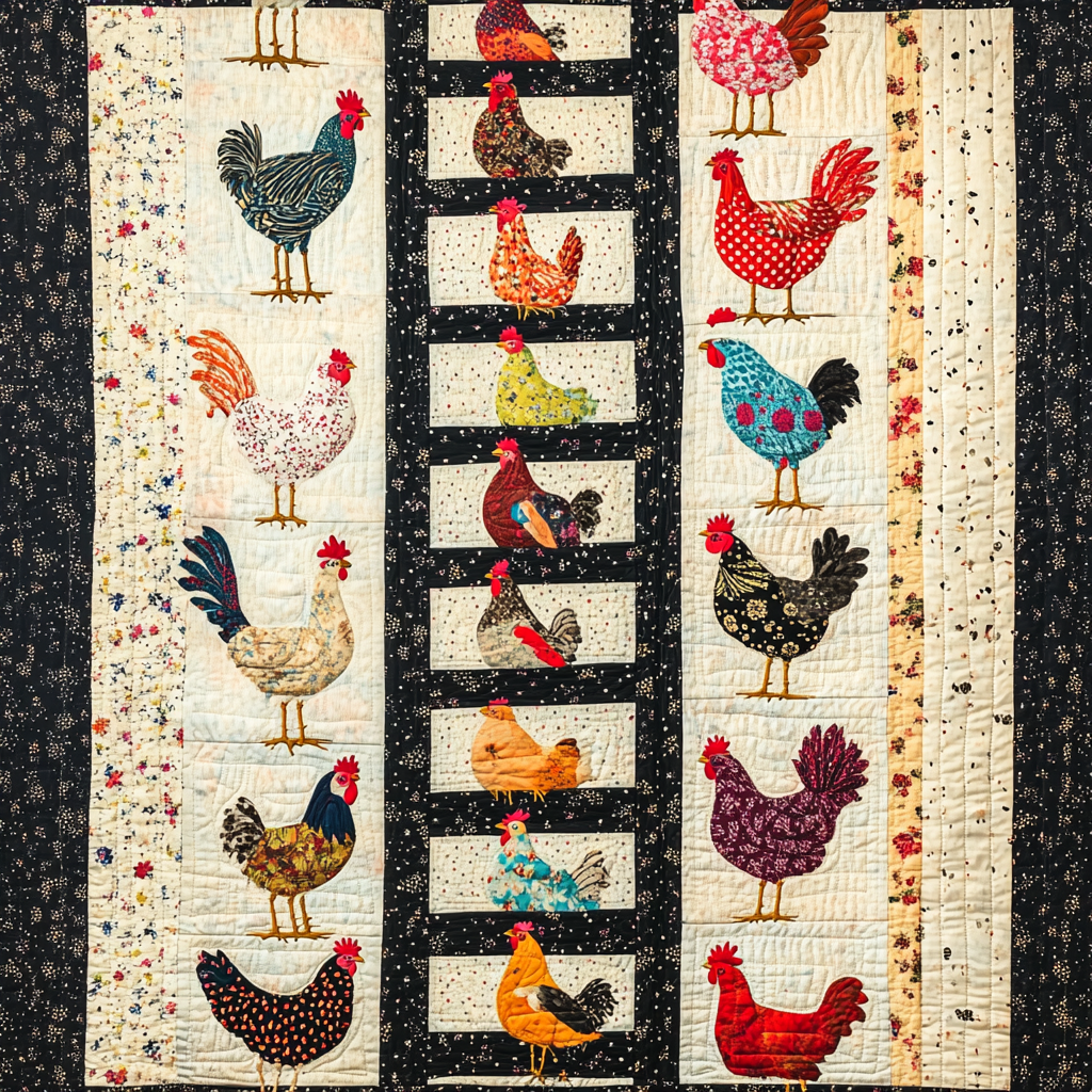 Chicken TAI041024460 Quilt Blanket