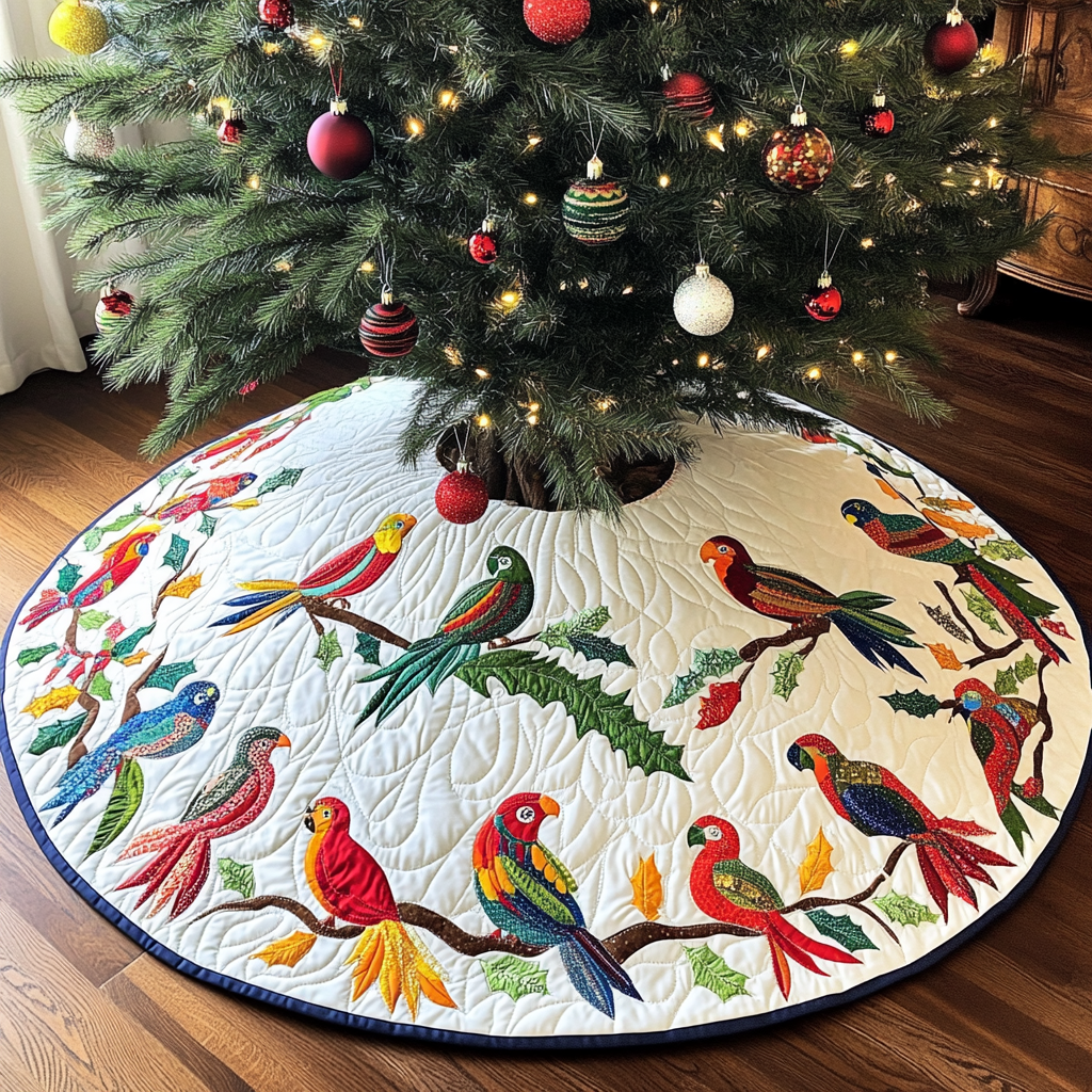 Parrot DAI231124144 Quilted Tree Skirt