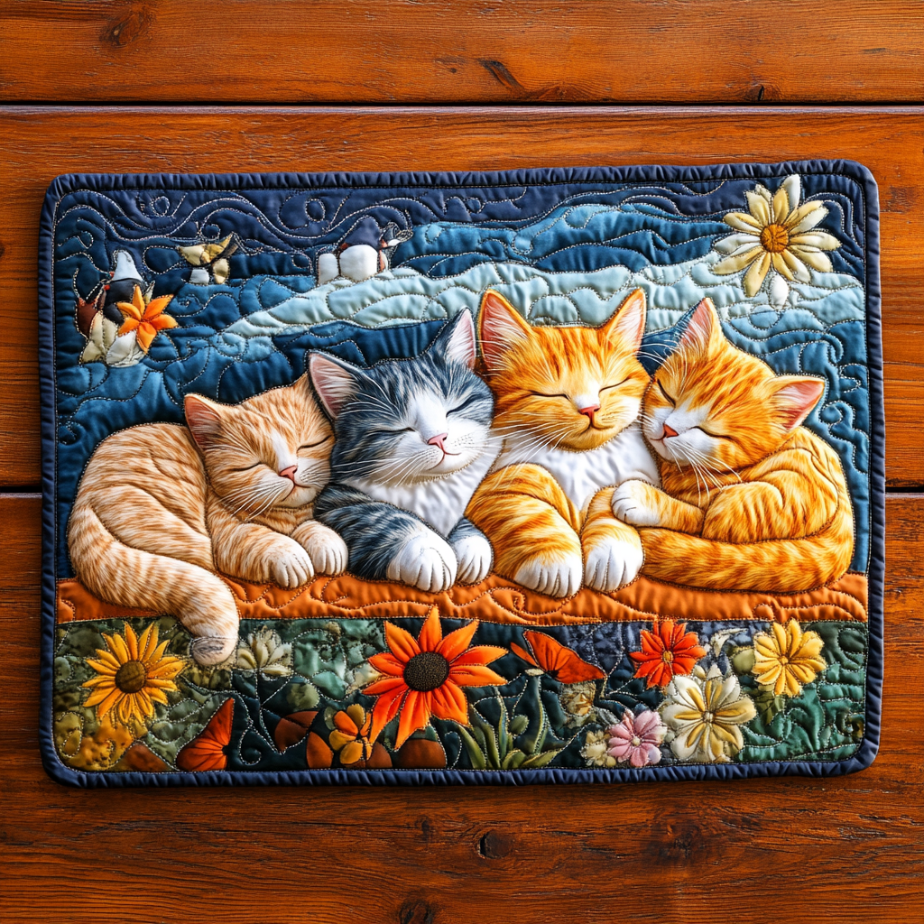 Sleeping Cat DAI090125277 Quilted Placemats