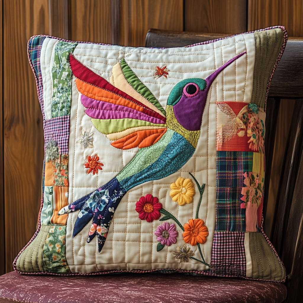 Hummingbird TAI130824286 Quilted Pillow Case