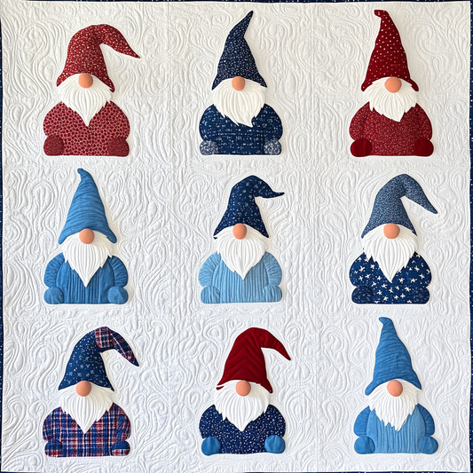 Patriotic Gnome TAI260924043 Quilt Blanket