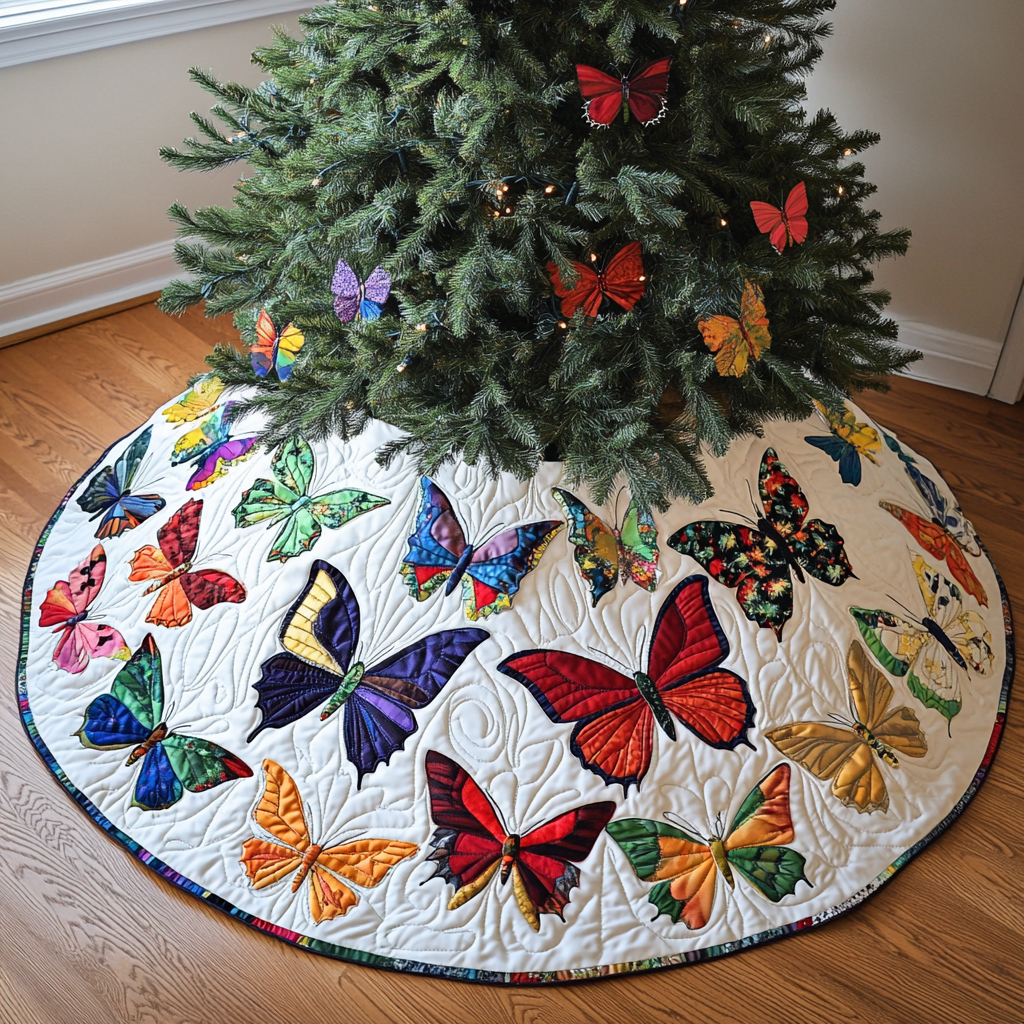 Butterfly DAI230924010 Quilted Tree Skirt