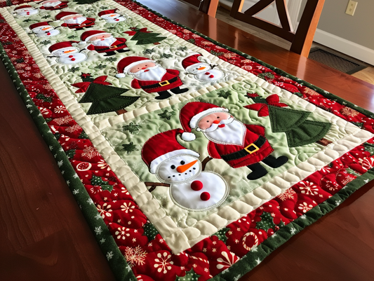 Christmas Santa TAI010824005 Quilted Table Runner