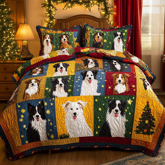 Border Collie TAI181024367 Quilt Bedding Set