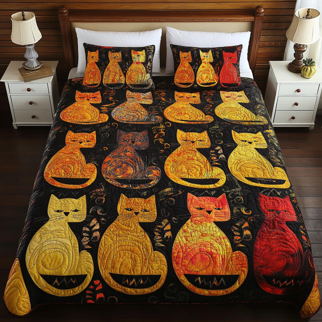 Cats TAI201124180 Quilt Bedding Set