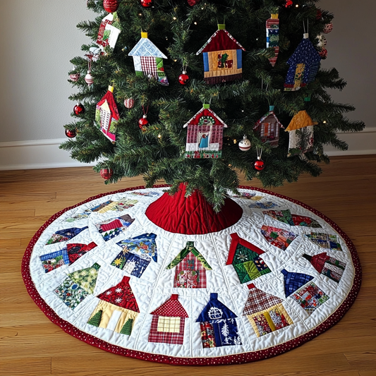 Christmas Houses DAI040924095 Quilted Tree Skirt