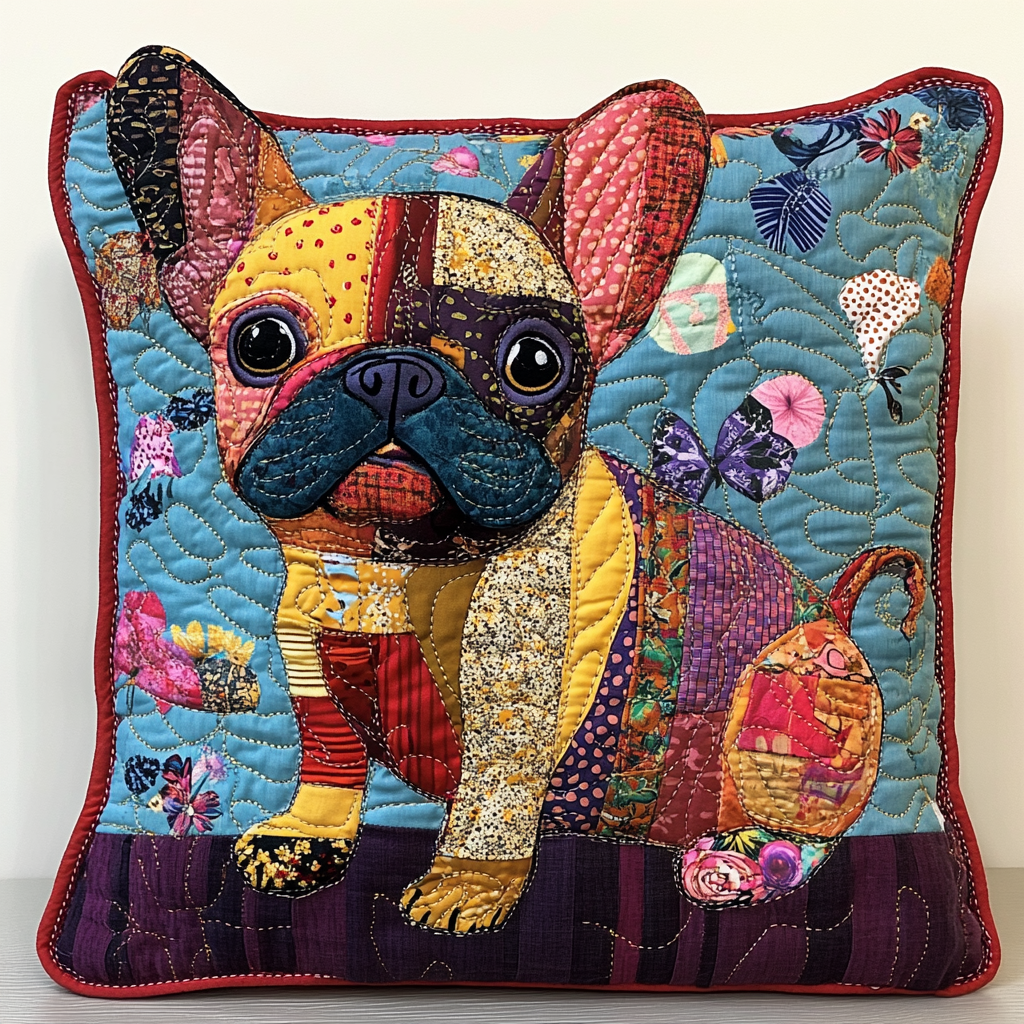 French Bulldog TAI181024545 Quilted Pillow Case