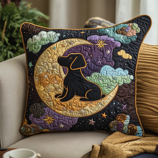 Celestial Dachshund DAI090125365 Quilted Pillow Case