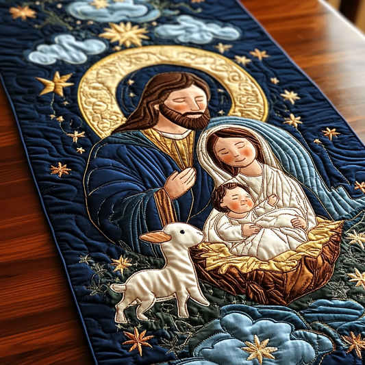 Nativity TAI111124320 Quilted Table Runner