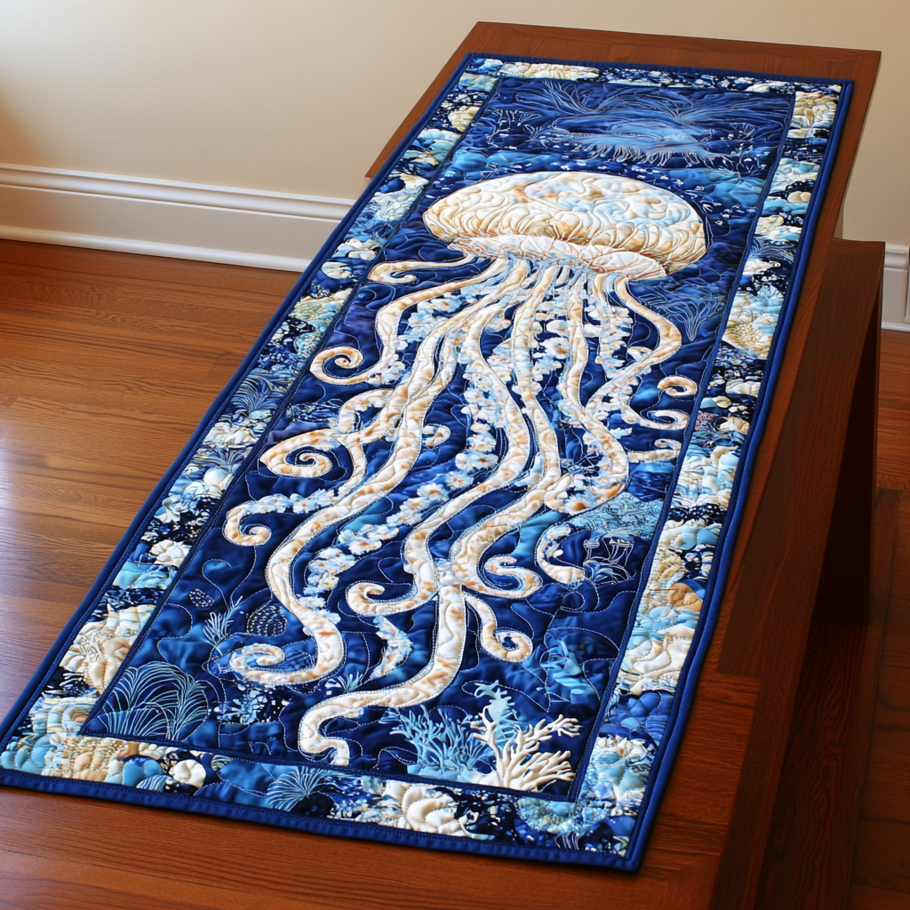 Jellyfish DAI110225367 Quilted Table Runner