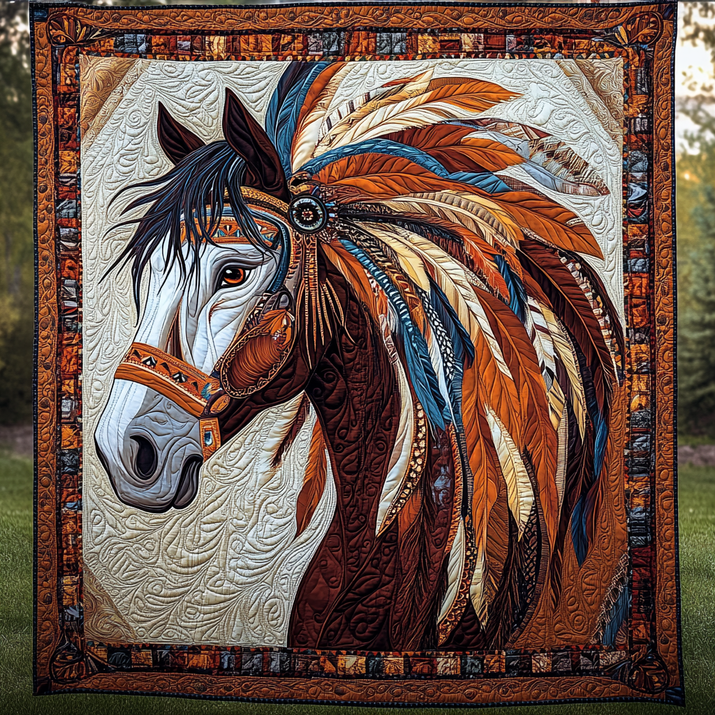 Native Horse TAI111124215 Quilt Blanket