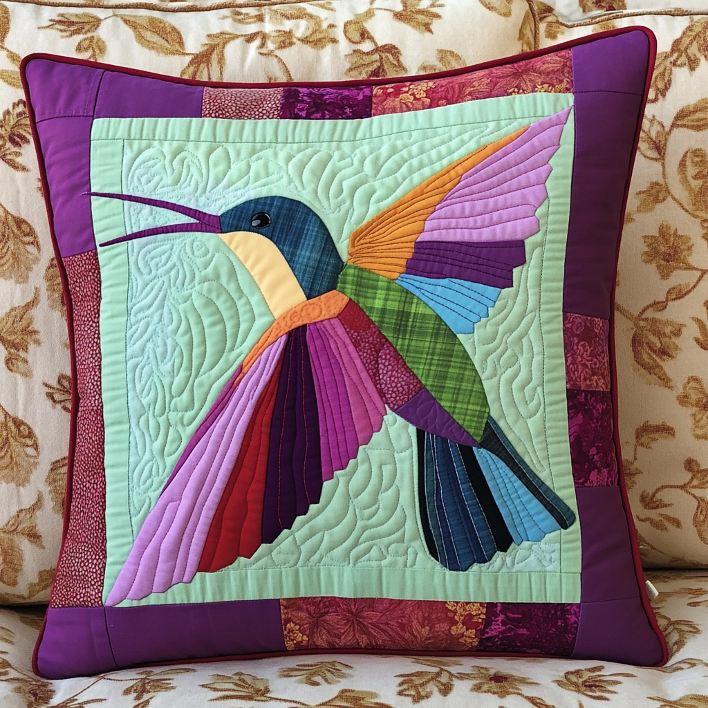 Hummingbird DAI230924136 Quilted Pillow Case