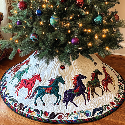 Horse TAI091024276 Quilted Tree Skirt