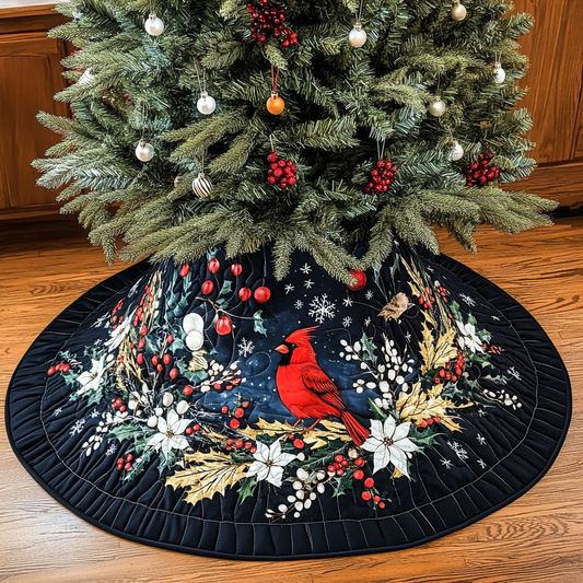 Christmas Cardinal TAI041024052 Quilted Tree Skirt