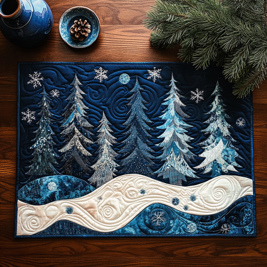 Winter Forest TAI111124298 Quilted Placemats