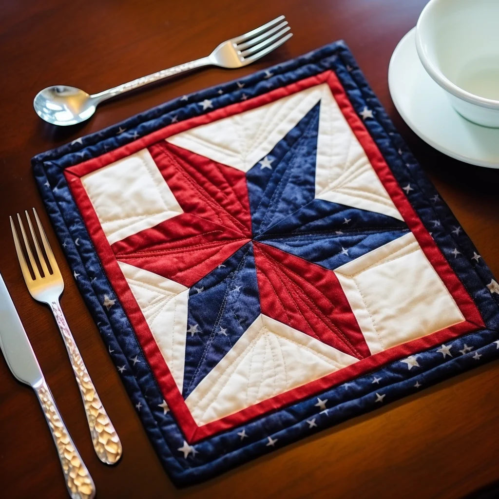 Patriotic Star TAI260224247 Quilted Placemats