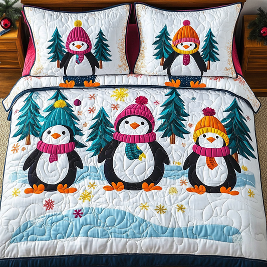 Christmas Penguin TAI201124304 Quilt Bedding Set