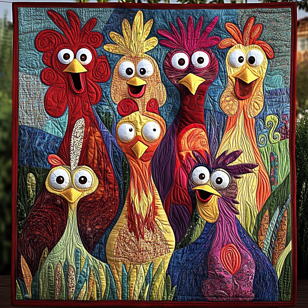 Chicken TAI141124473 Quilt Blanket