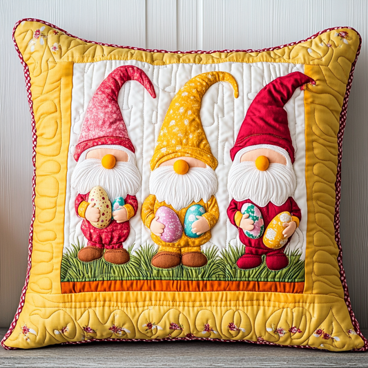 Easter Gnome DAI090125353 Quilted Pillow Case