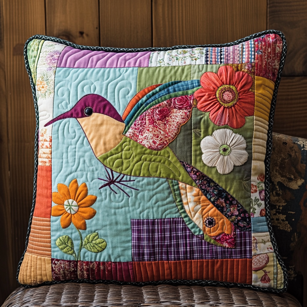 Hummingbird TAI130824285 Quilted Pillow Case