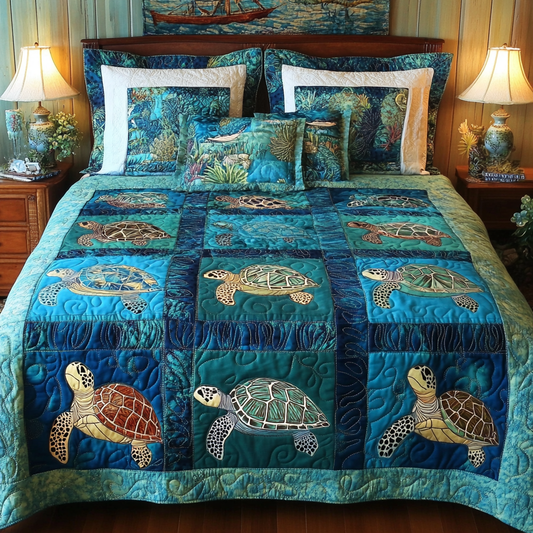 Sea Turtle TAI111124171 Quilt Bedding Set