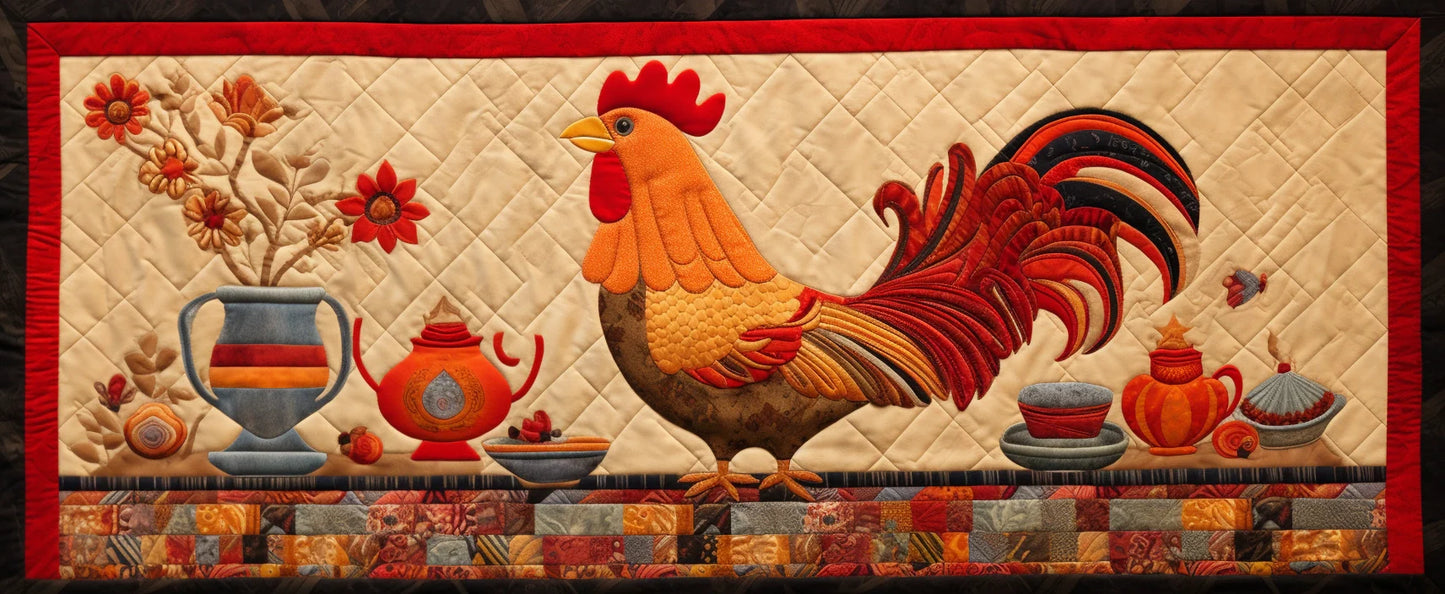 Chicken TAI280224024 Quilted Table Runner