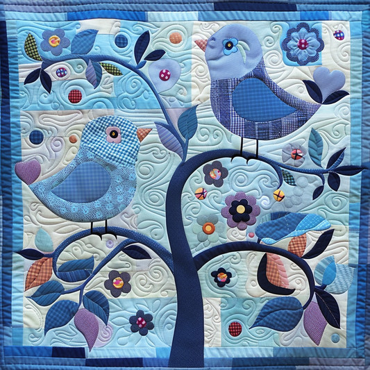 Blue Birds TAI251124178 Quilt Blanket