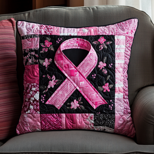 Breast Cancer Ribbon TAI101224277 Quilted Pillow Case